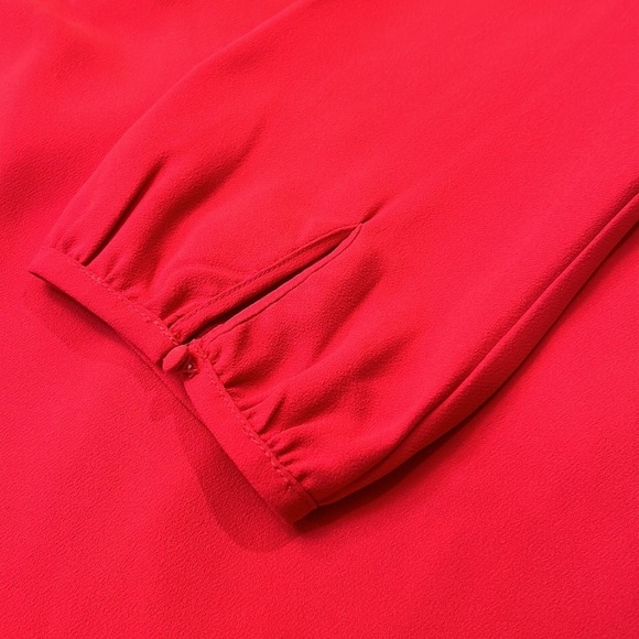 J. Crew Women Blouse Open V-neck Top Crepe Pink Size Small - Picture 11 of 12